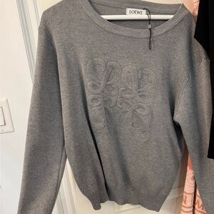 Loewe Gray Crew Neck Sweater